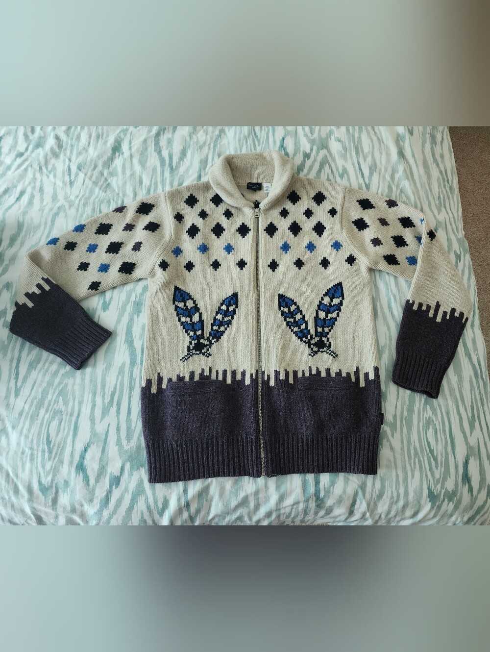 PAUL SMITH MEN'S ZIP-UP SWEATER